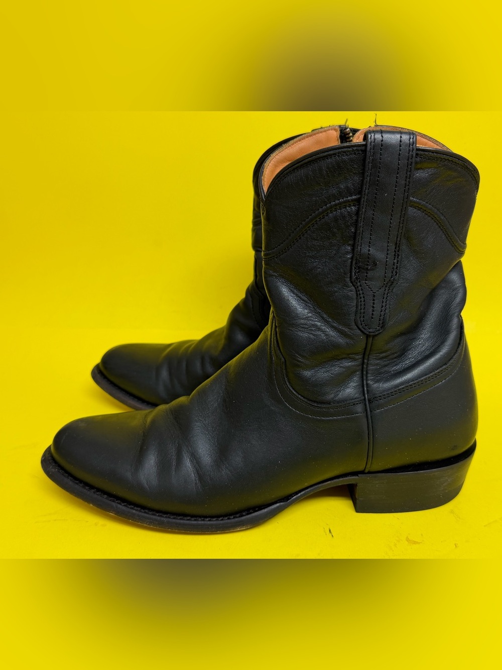 Tecovas The Dean Midnight Cowhide Western Boots Size 9.5D Barely Worn